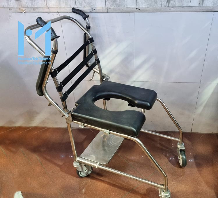 SHOWER-WHEELCHAIR-08-01 ویلچر چهار چرخ حمامی در فروشگاه موژان طب تهران