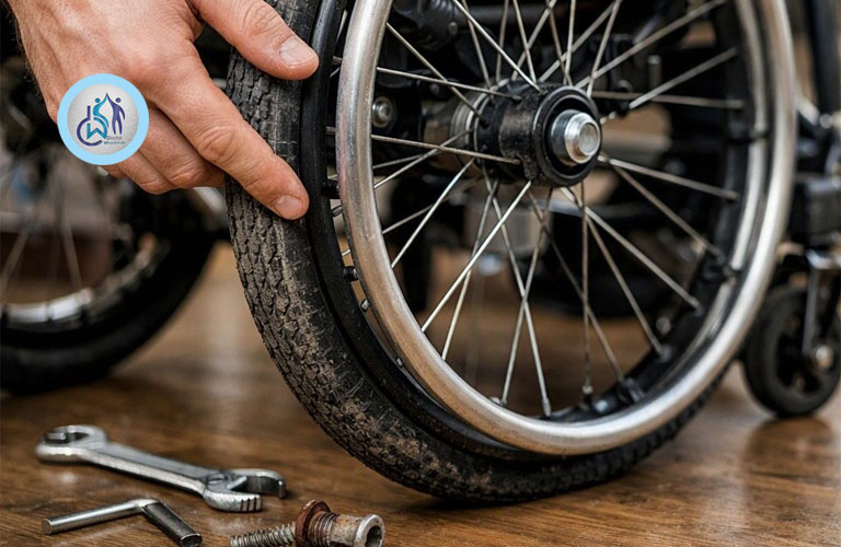 چرا چرخ ویلچر سفت میشود؟